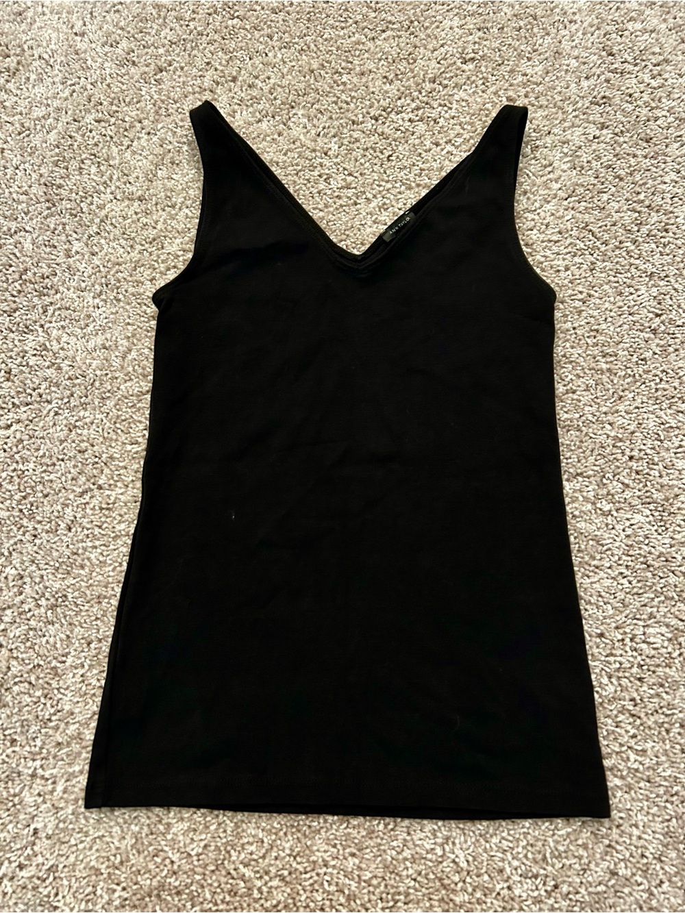 Ann Taylor Black V-Neck Tank Top